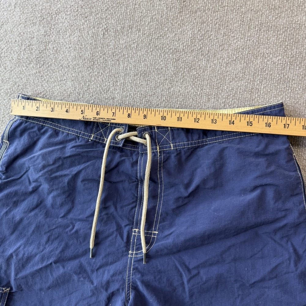 Polo Ralph Lauren Blue Swim Trunks Men's Large Yellow Pony Beach Board Shorts - Picture 2 of 7